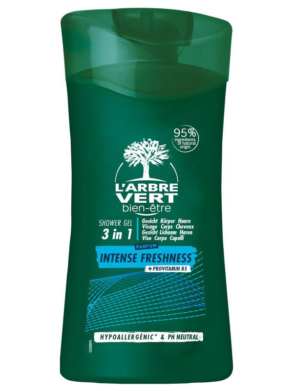 l'arbre vert Gel douche & Shampooing écologique Fraîcheur Intense 3en1 Homme 250ml • L'Arbre Vert