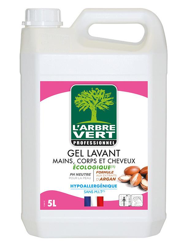 l'arbre vert Gel lavant Mains Corps & Cheveux écologique professionnel Argan 5L • L'Arbre Vert