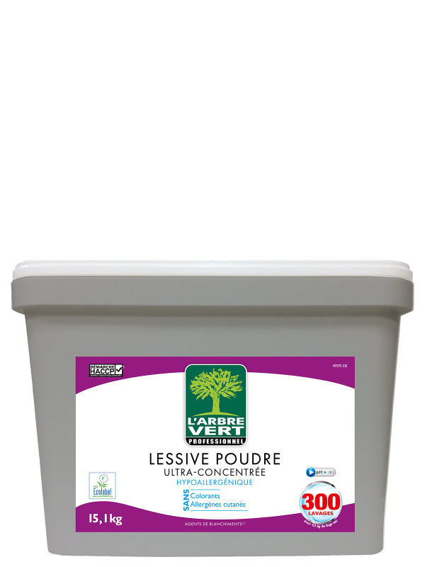 l'arbre vert Lessive poudre écologique 15 1kg Professionnel • L'Arbre Vert