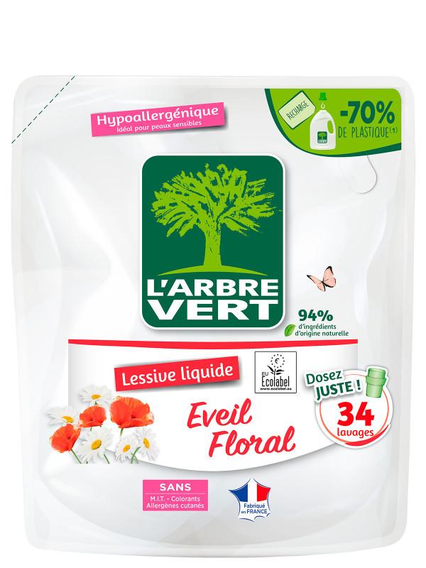 l'arbre vert Recharge lessive liquide écologique Eveil Floral 1.53L • L'Arbre Vert