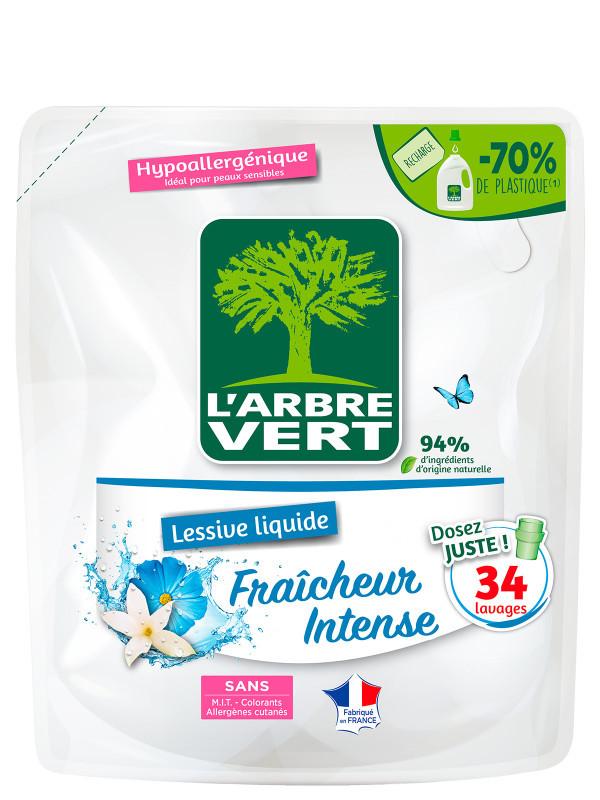 l'arbre vert Recharge lessive liquide écologique Fraîcheur Intense 1.53L • L'Arbre Vert