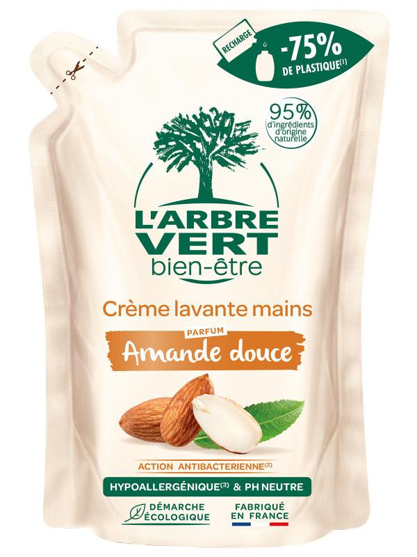 l'arbre vert Recharge Savon liquide écologique hydratante Amande douce 300ml • L'Arbre Vert