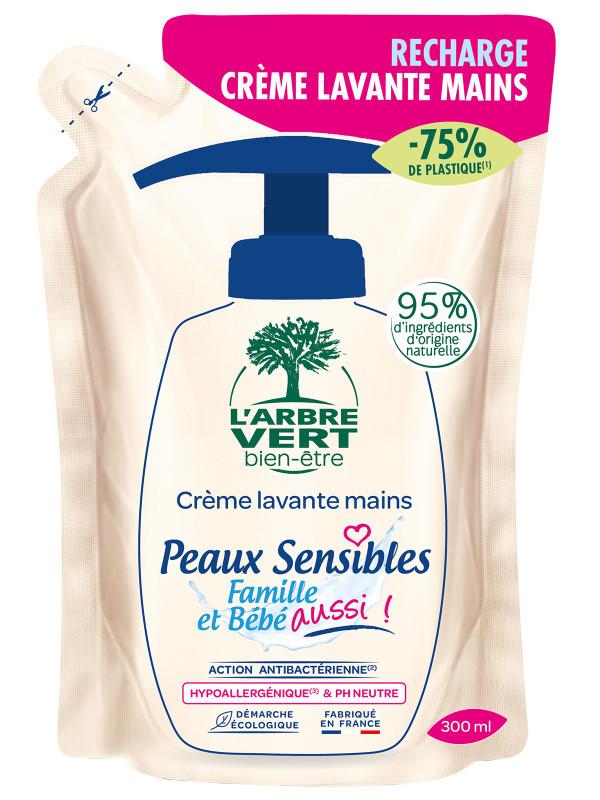 l'arbre vert Recharge Savon liquide écologique Peaux Sensibles 300ml • L'Arbre Vert