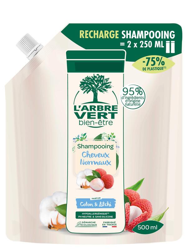 l'arbre vert Recharge Shampooing écologique pour cheveux normaux 500ml • L'Arbre Vert