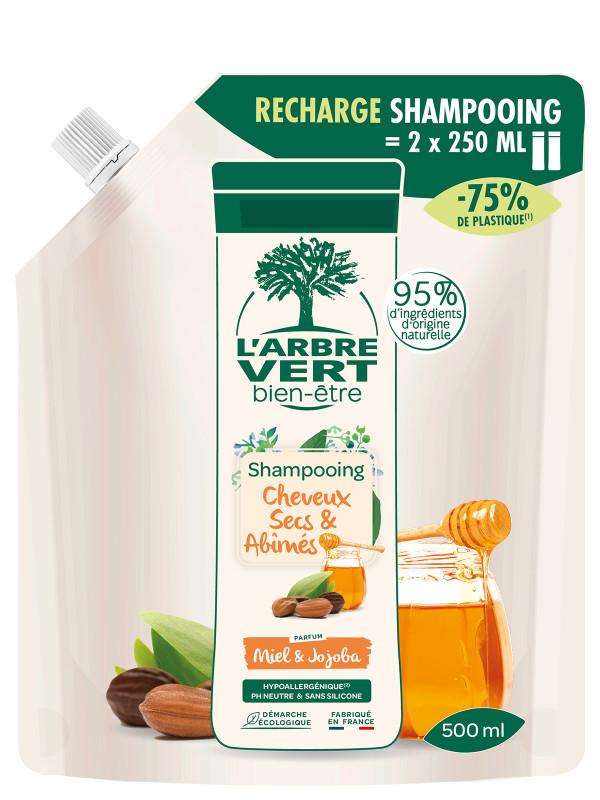 l'arbre vert Recharge Shampooing écologique pour cheveux secs et abîmés 500ml • L'Arbre Vert