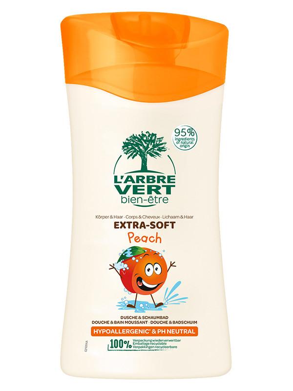 l'arbre vert Shampooing & Douche écologique Enfants Pêche 250ml • L'Arbre Vert