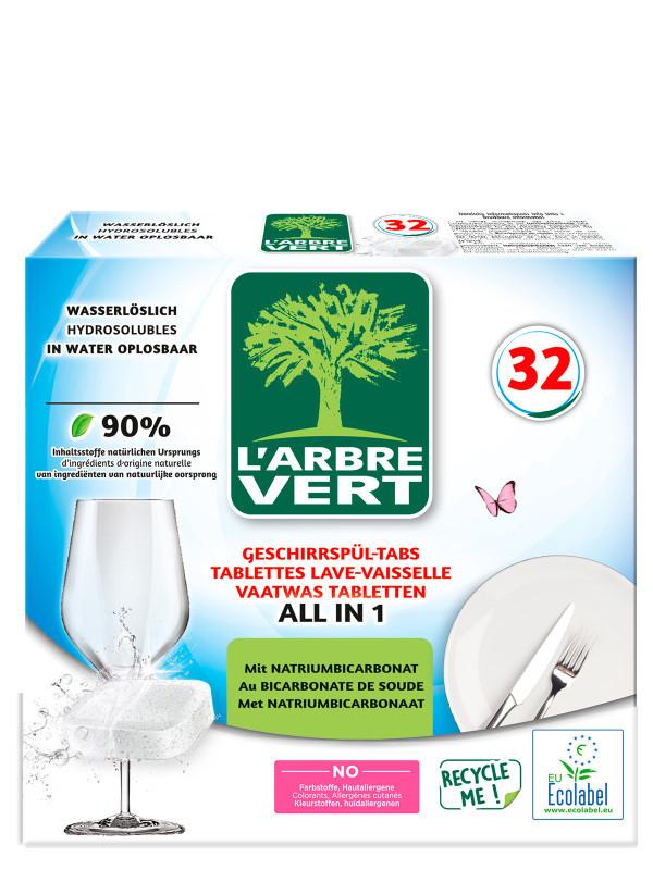 l'arbre vert Tablettes lave-vaisselle écologique All in 1 32x • L'Arbre Vert
