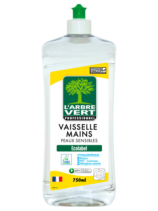 l'arbre vert Vaisselle & Mains écologique peaux sensibles 750ml Professionnel • L'Arbre Vert