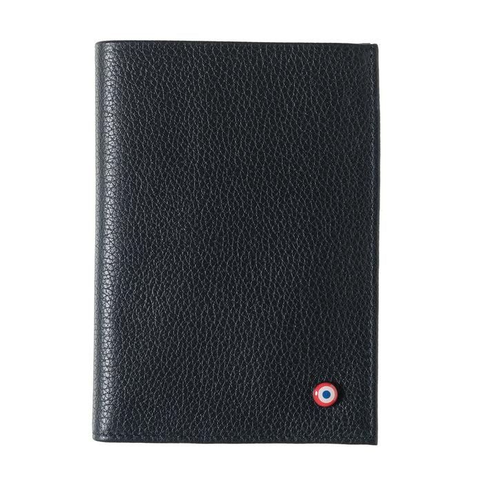 larmorie Albert Cuir Grainé Grand portefeuille Lune Bleue