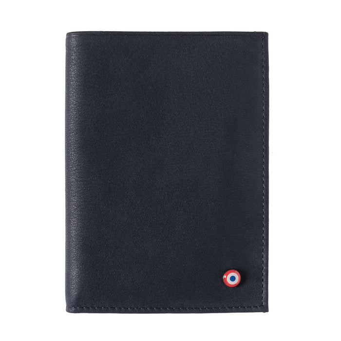 larmorie Albert Cuir Nubuck Grand portefeuille Lune Bleue