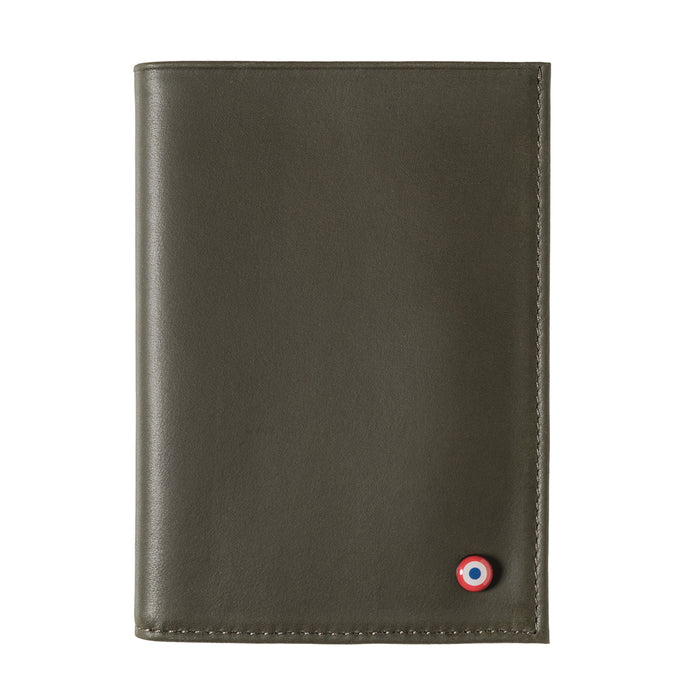 larmorie Albert Cuir Vintage Grand portefeuille Bois Vert personnalisé