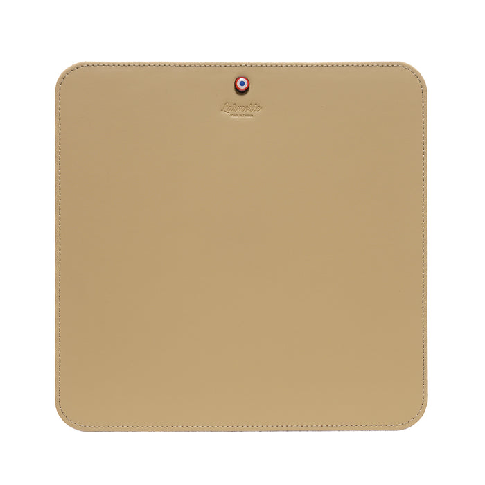 larmorie Alphonse Cuir lisse Tapis de souris Flocon Blanc Personnalisé