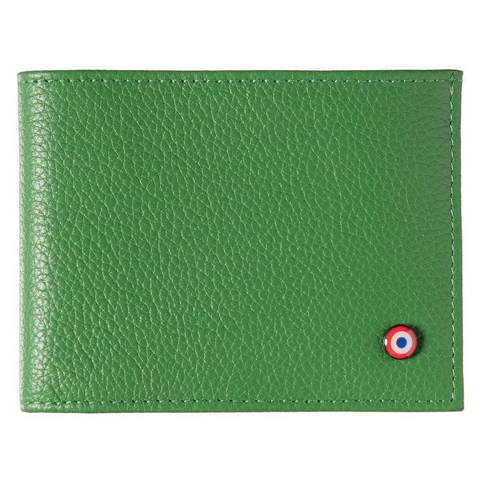 larmorie ARTHUR 2.0 Cuir Grainé Portefeuille Italien Pré Vert Personnalisé