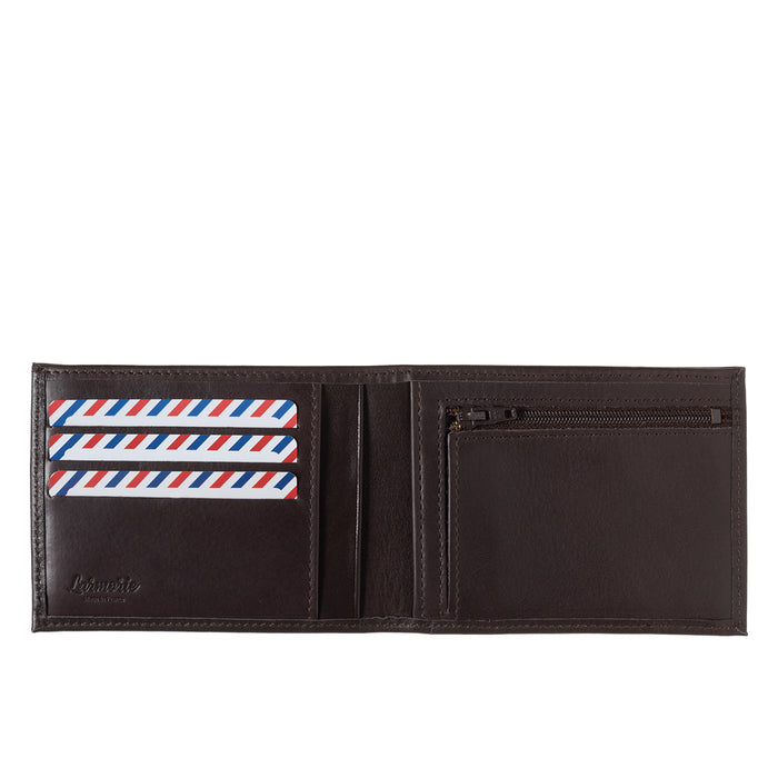 Larmorie Arthur 2.0 Cuir Lisse Portefeuille Italien Terre Brunie