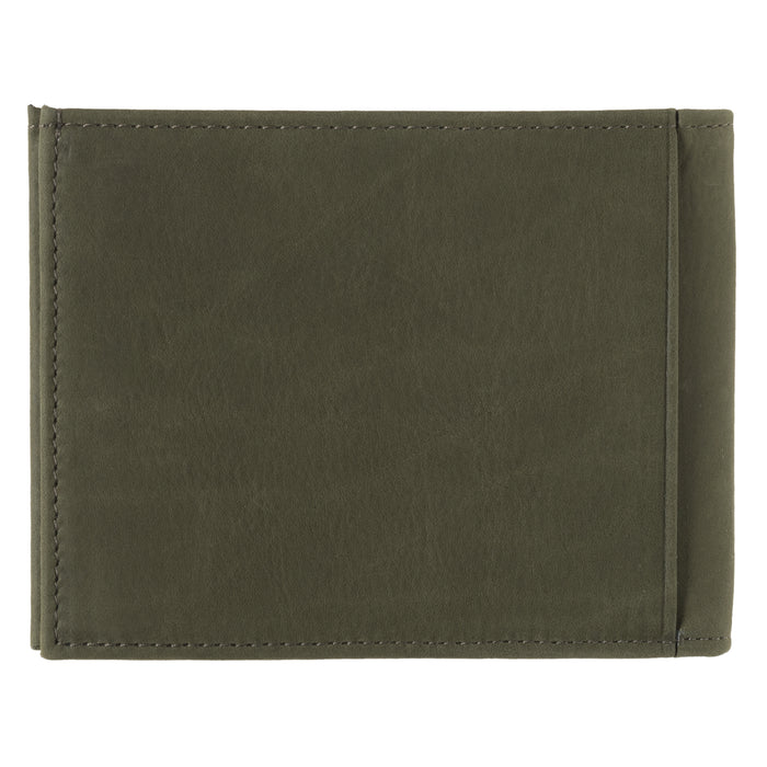 Larmorie ARTHUR 2.0 Cuir Vintage Portefeuille Italien Bois Vert Personnalisé