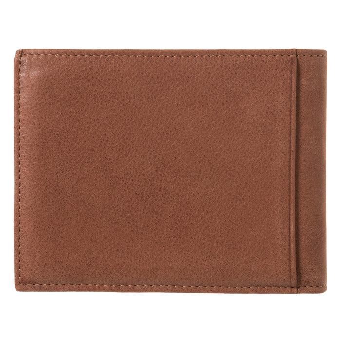 Larmorie Arthur Cuir De Poisson Et Cuir Nubuck Portefeuille Italien Terre Brunie