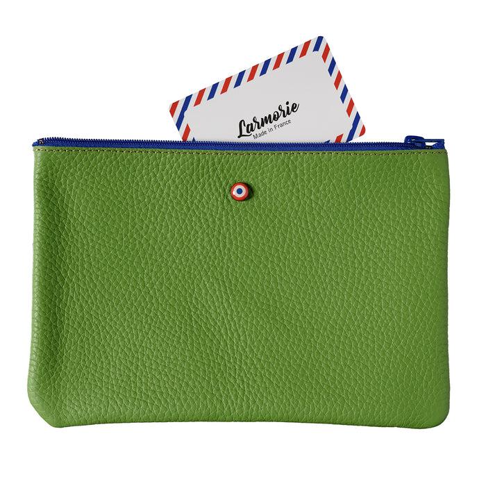 larmorie CAMILLE Cuir de vachette Upcyclé Bois Vert