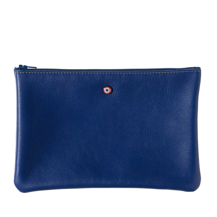 Larmorie CAMILLE Cuir De Vachette Upcyclé Mer Indigo