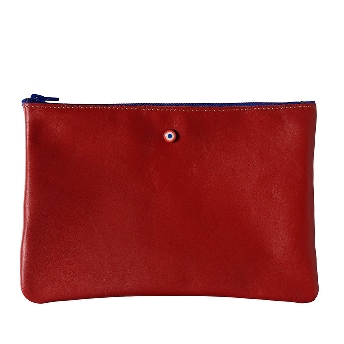 Larmorie CAMILLE Cuir De Vachette Upcyclé Rubis Rouge