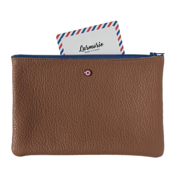 larmorie CAMILLE Cuir de vachette Upcyclé Terre Brunie