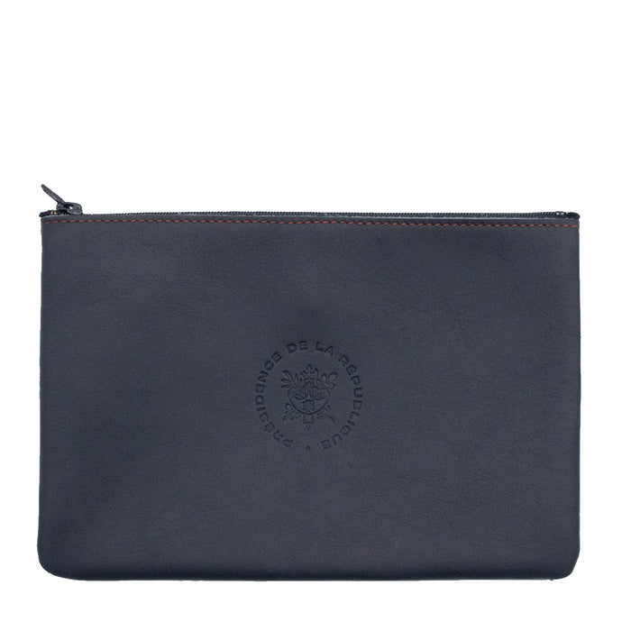 larmorie CAMILLE - Pour l'Élysée pochette Cuir lisse Lune bleue