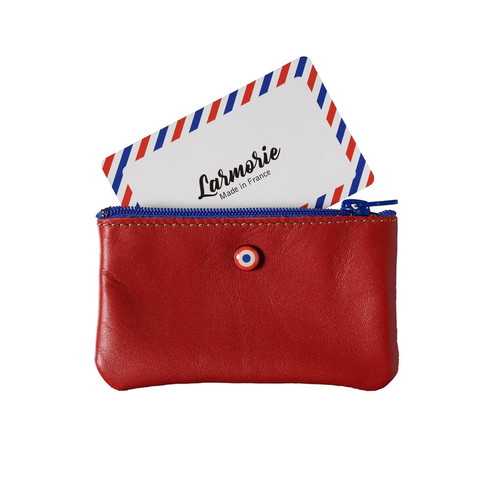 larmorie EMILE Cuir de vachette UpCyclé Rubis Rouge