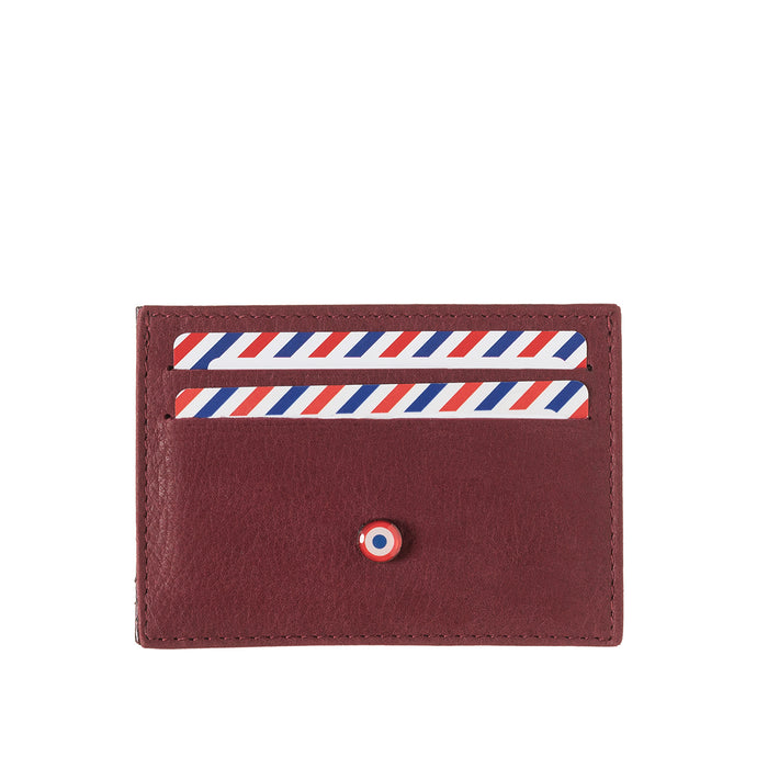 Larmorie Georges Cuir De Poisson Et Nubuck Vigne Rouge