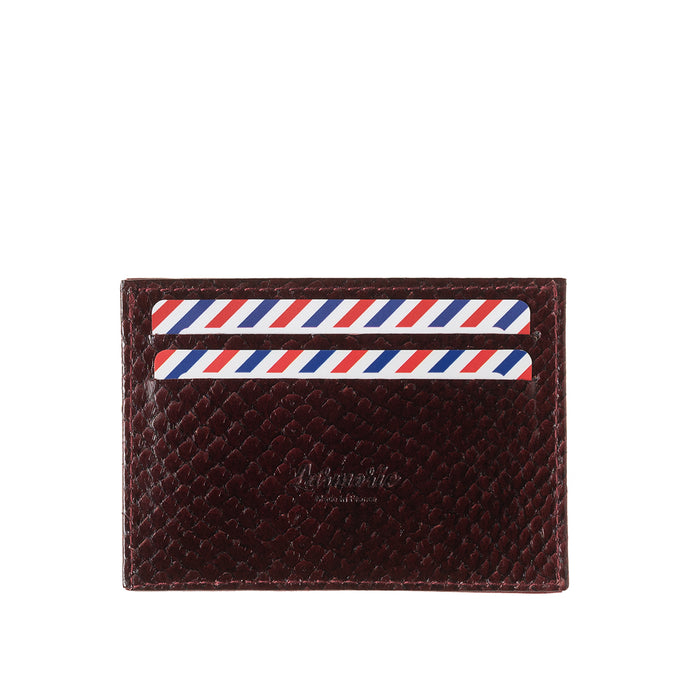 larmorie Georges Cuir de Poisson et Nubuck Vigne Rouge