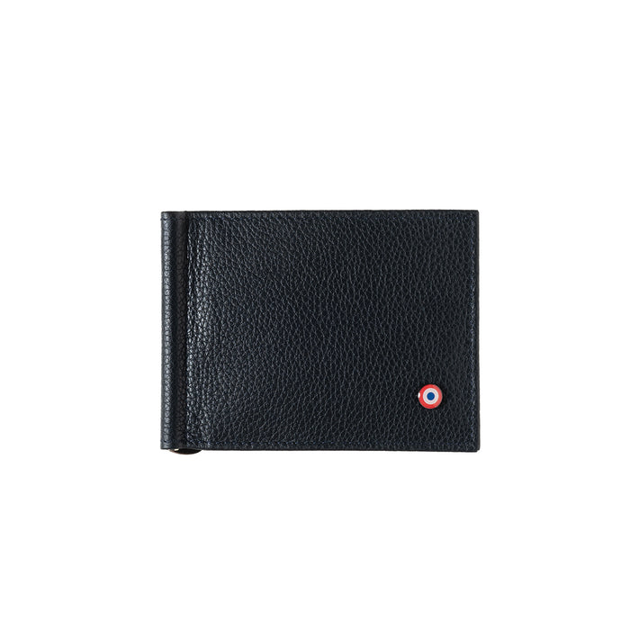 larmorie Hector Cuir Grainé Portefeuille Italien Pince à Billets Lune Bleue Personnalisé