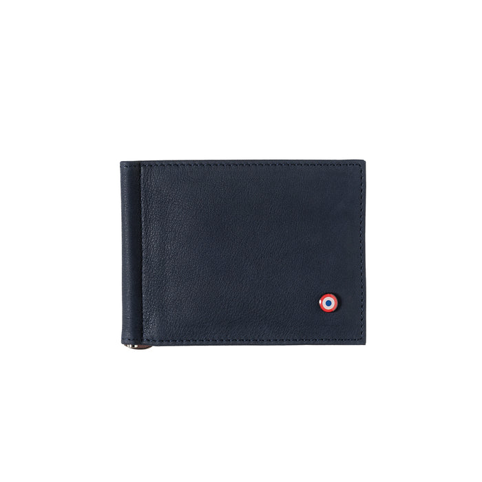 larmorie Hector Cuir Nubuck Portefeuille Italien Pince à Billets Lune Bleue Personnalisé