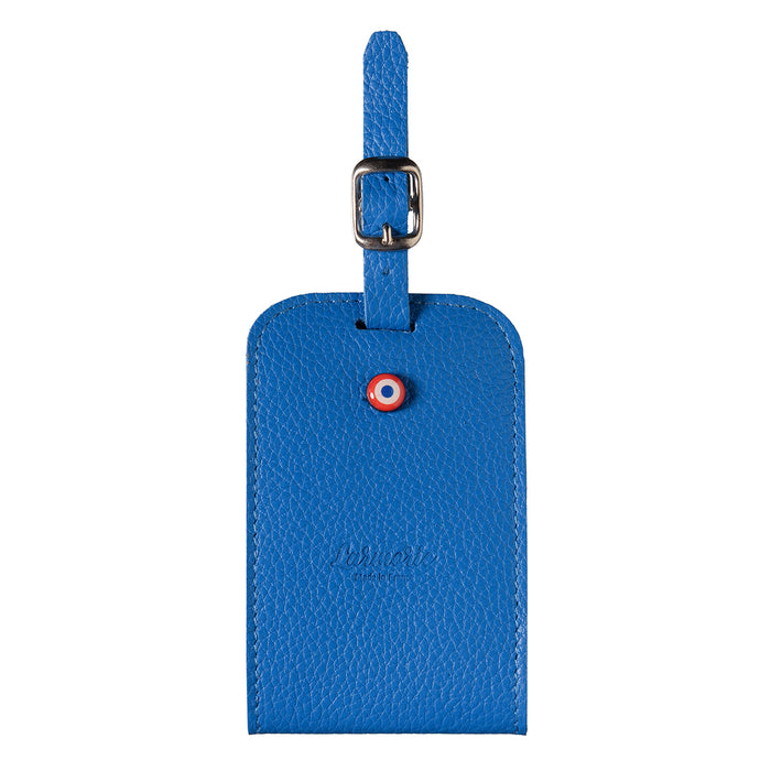 larmorie Jules Cuir Grainé Porte-adresse Ciel Bleu personnalisé