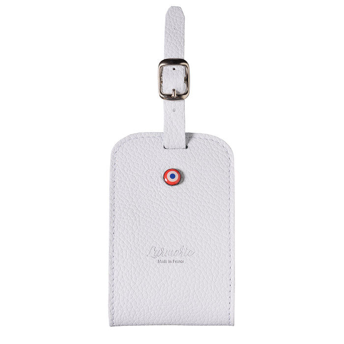 larmorie Jules Cuir Grainé Porte-adresse Flocon Blanc