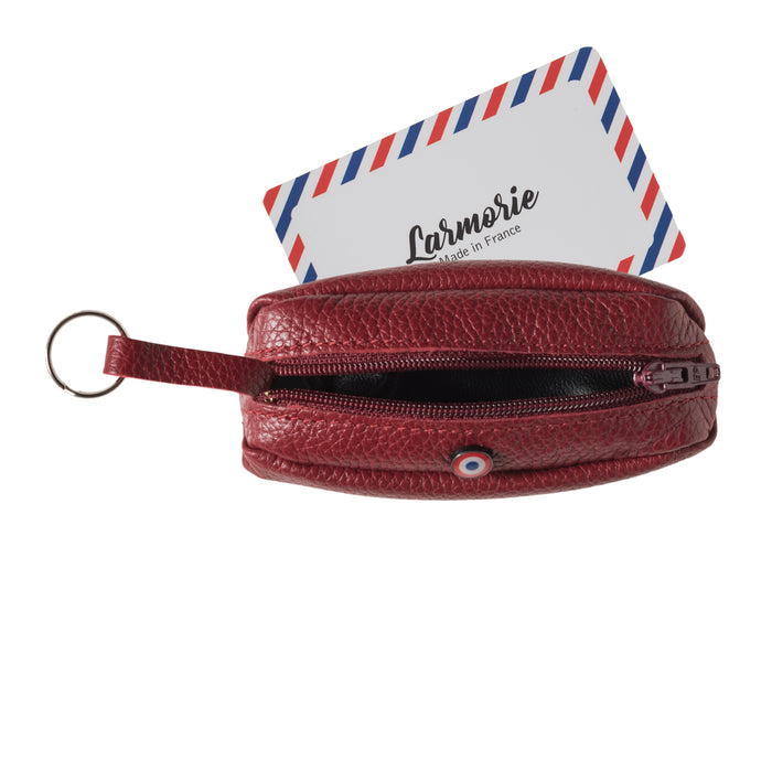 Larmorie CHARLES Cuir Grainé Rubis Rouge