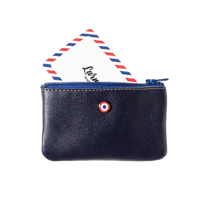 larmorie EMILE Cuir de vachette Upcyclé Lune Bleue