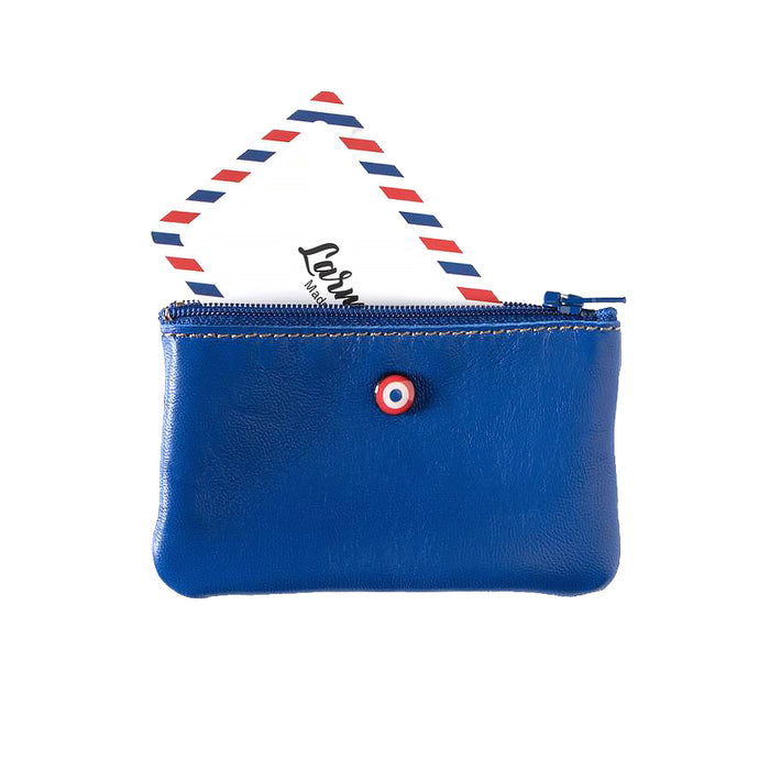 larmorie EMILE Cuir de vachette Upcyclé Mer Indigo