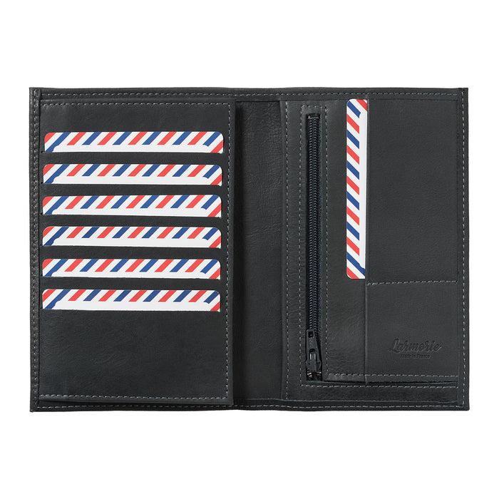 Larmorie GUSTAVE Cuir Vintage 2 Volets Nuage Gris