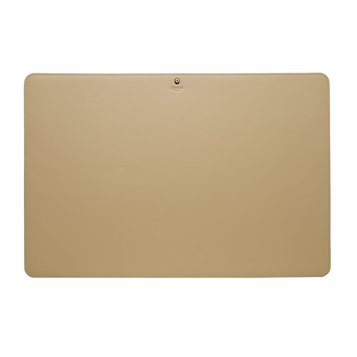 larmorie Pierre Cuir lisse Sous-main Flocon Blanc