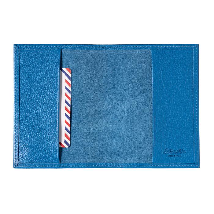 Larmorie Louis Cuir Grainé Porte Passeport Ciel Bleu Personnalisé