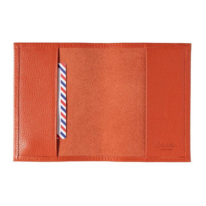 Larmorie Louis Cuir Grainé Porte Passeport Corail Bohème
