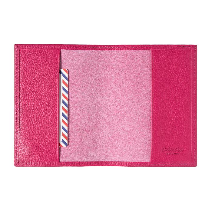 Larmorie Louis Cuir Grainé Porte Passeport Vie En Rose Personnalisé