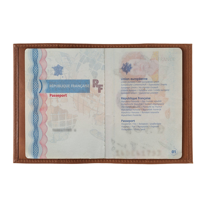 Larmorie Louis Cuir Vintage Porte Passeport Terre Brunie