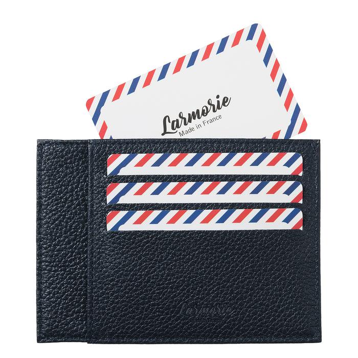 Larmorie Paul Cuir Grainé Porte-Cartes Lune Bleue Personnalisé