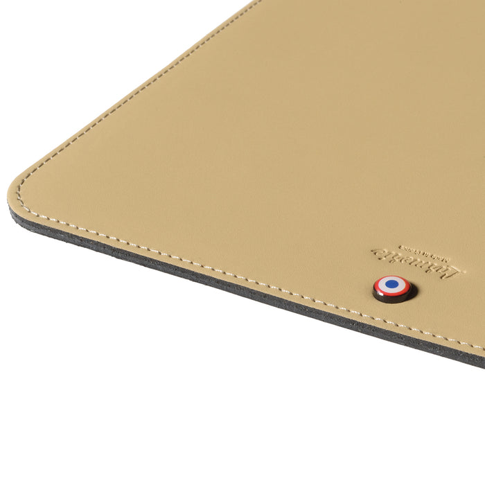 Larmorie Pierre Cuir Lisse Sous-main Flocon Blanc Personnalisé