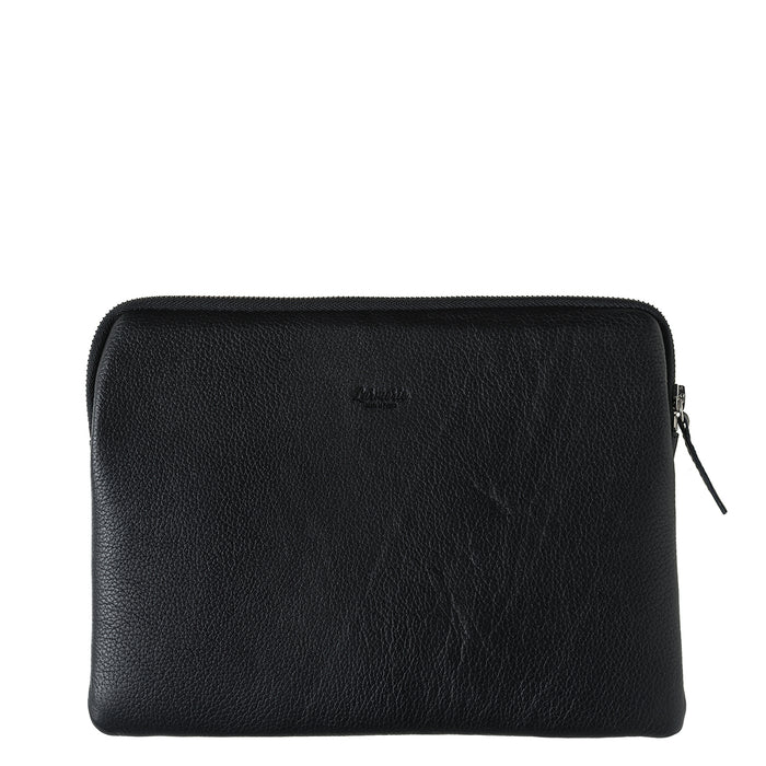 Larmorie Pochette D'Ipad Guillaume Cuir Grainé Noir C'est Noir