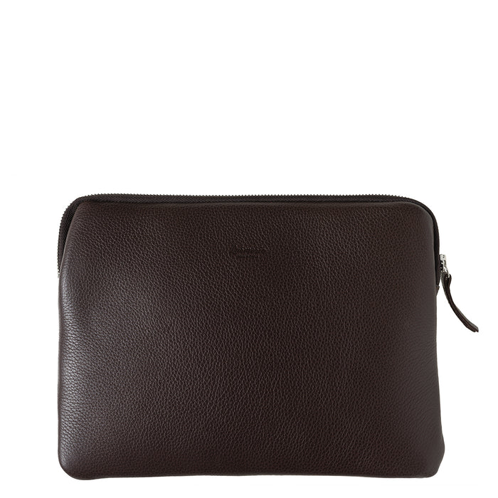 Larmorie Pochette D'Ipad Guillaume Cuir Grainé Terre Brunie