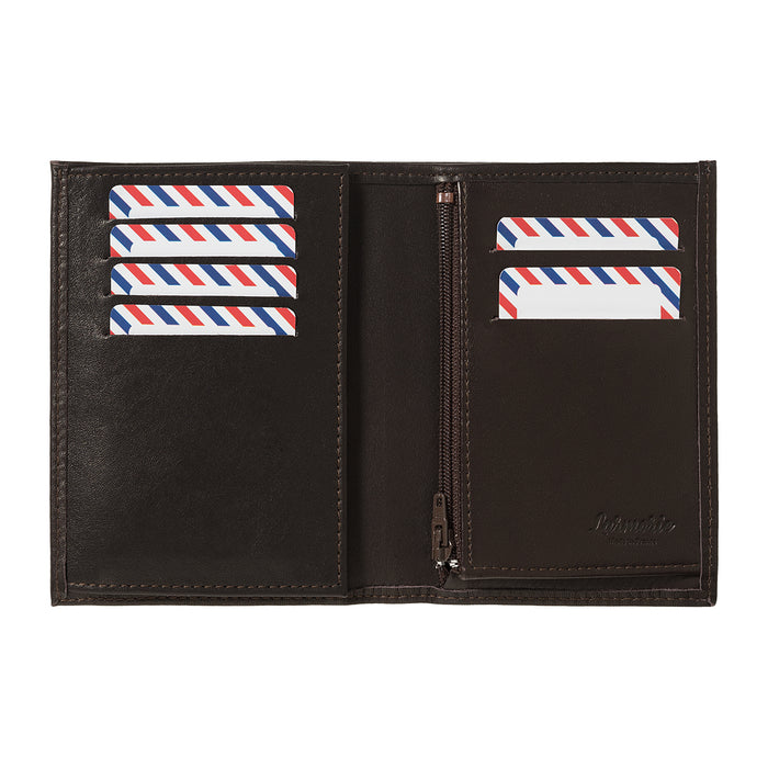 Larmorie VICTOR Cuir Lisse Portefeuille Junior Terre Brunie