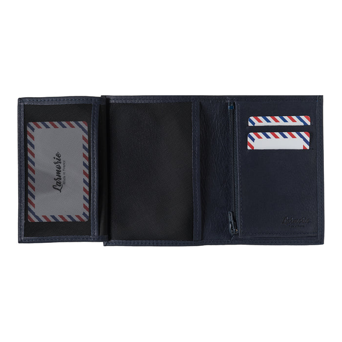 Larmorie VICTOR Cuir Nubuck Portefeuille Junior Lune Bleue