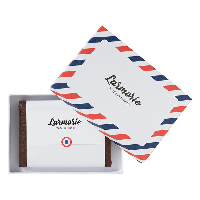 Larmorie VICTOR Cuir Nubuck Portefeuille Junior Mer Indigo