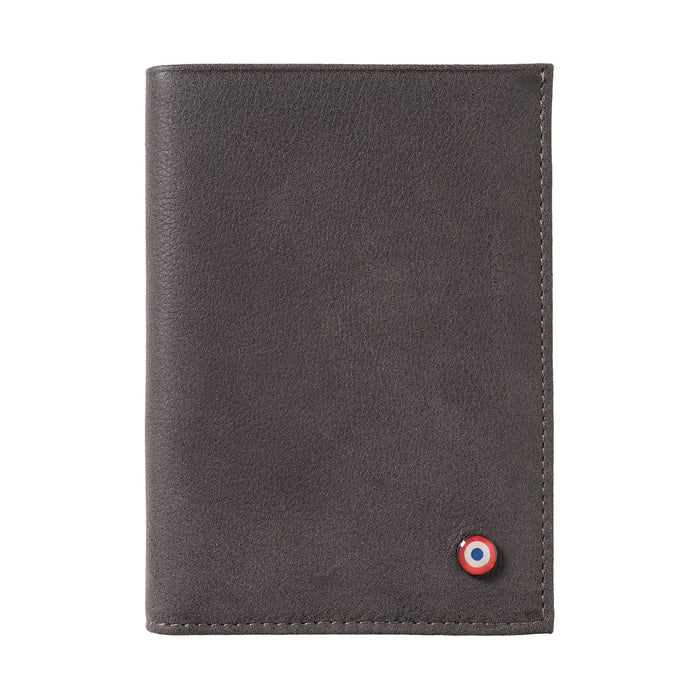 larmorie VICTOR Cuir nubuck portefeuille Junior Nuage Gris personnalisé
