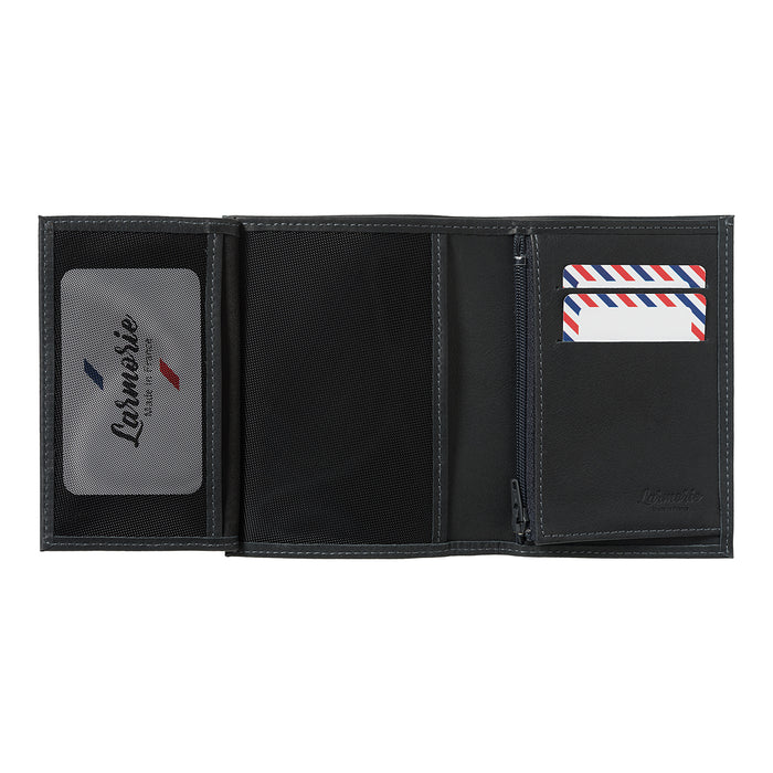 Larmorie VICTOR Cuir Vintage Portefeuille Junior Nuage Gris Personnalisé